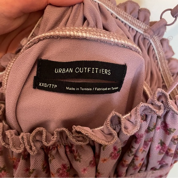 UO Evie Purple Floral Mini Dress rosebud bodycon summer spring flower dress - Picture 8 of 16